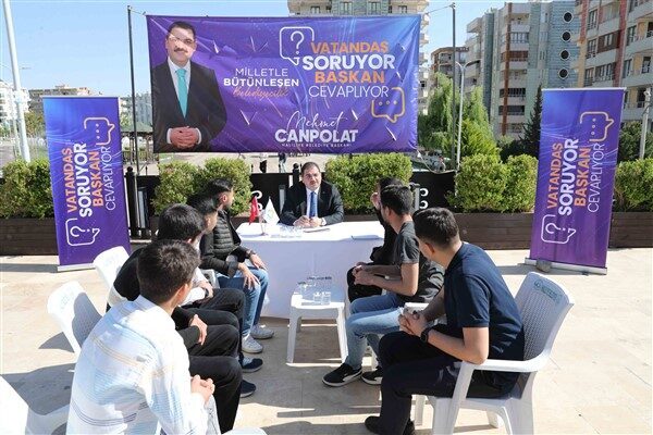 Belediye Başkanı Mehmet Canpolat’ın katılımıyla gerçekleşen programda, vatandaşlar beklentilerini dile