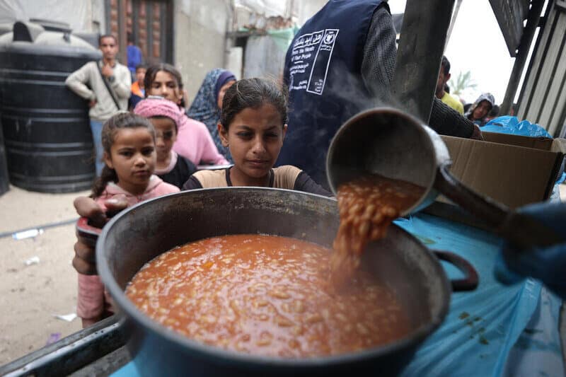 Dünya Gıda Programı'nın (WFP) yaptığı açıklamada "WFP bugün Gazze Şeridi'ndeki
