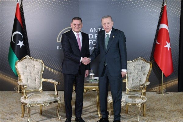 Cumhurbaşkanı Erdoğan, Antalya Diplomasi Forumu için Türkiye’de bulunan Libya Başbakanı