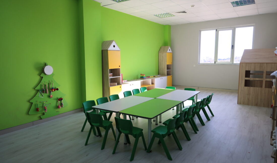 Yeni kreş, Elmalı ilçe hizmet binası içerisinde yer alacak ve