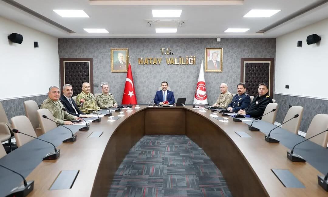 Hatay Valisi Mustafa Masatlı başkanlığında İl Asayiş ve Güvenlik Toplantısı