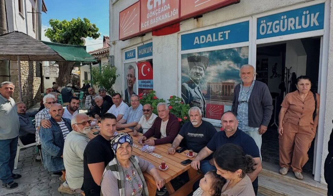 CHP Gökçeada İlçe Başkanlığına ziyaret gerçekleştirildi. Partililer ile bir araya