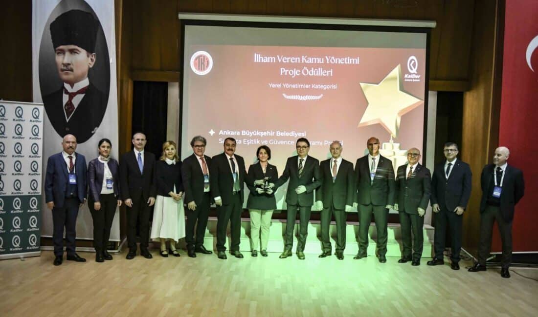 Ankara Büyükşehir Belediyesi, Türkiye Kalite Derneği tarafından düzenlenen programda ödül