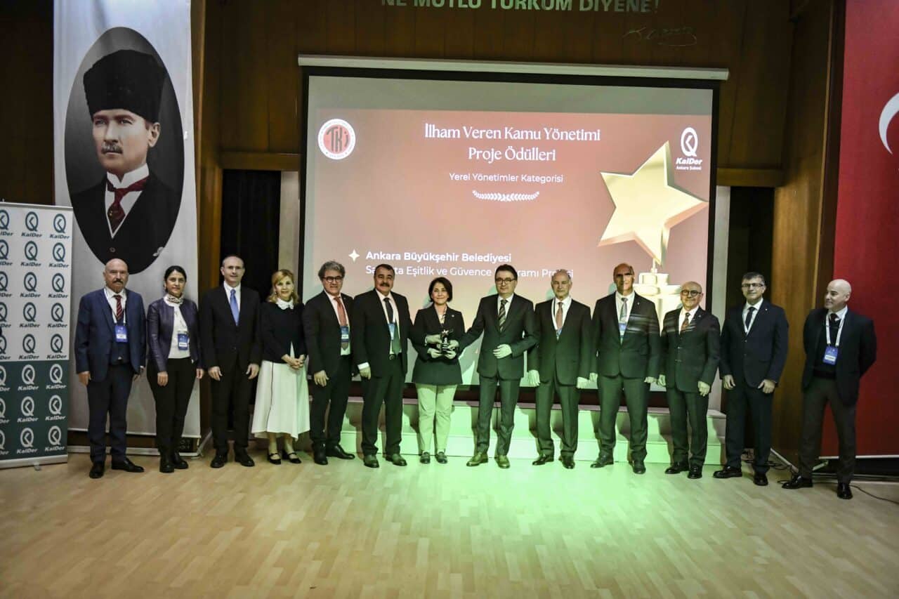 Ankara Büyükşehir Belediyesi, Türkiye Kalite Derneği tarafından düzenlenen programda ödül