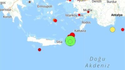 Boğaziçi Üniversitesi Kandilli Rasathanesi ve Deprem Araştırma Enstitüsü (KRDAE) verilerine