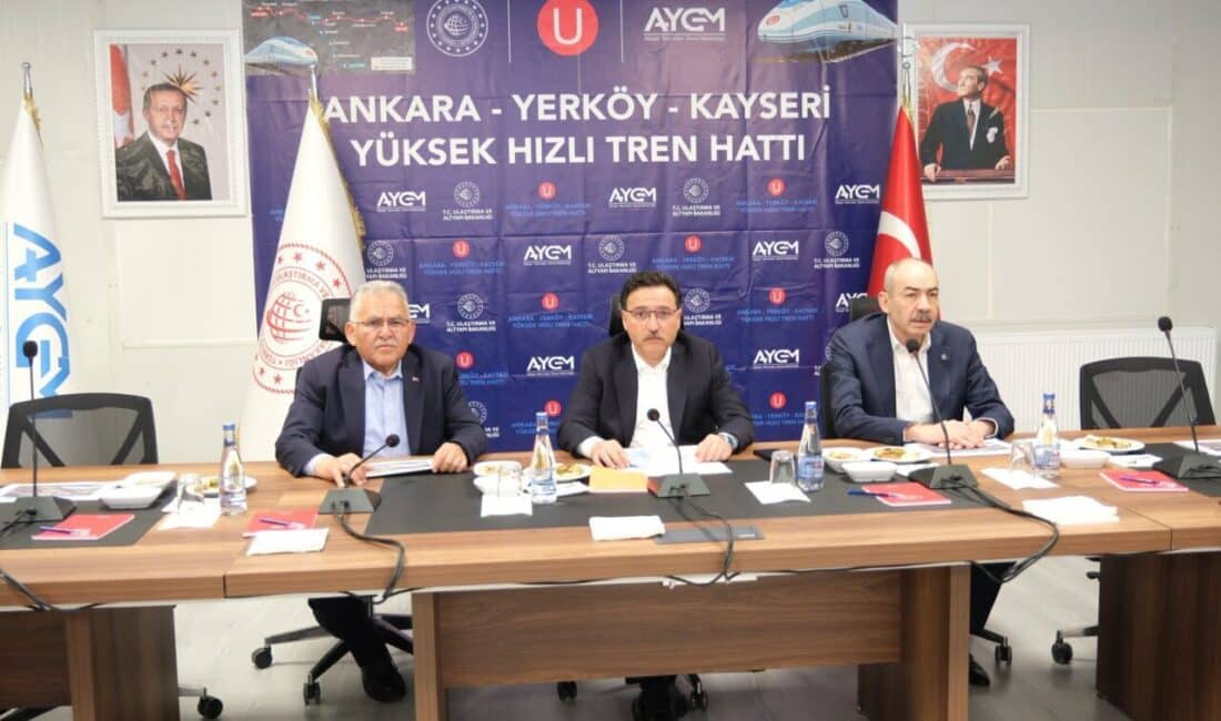 Yozgat Yerköy'deki hızlı tren şantiyesini ziyaret eden Kayseri Valisi Gökmen
