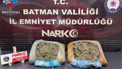 Batman Narkotik Suçlarla Mücadele Şube Müdürlüğü yaptığı denetimlerde, başka ilden