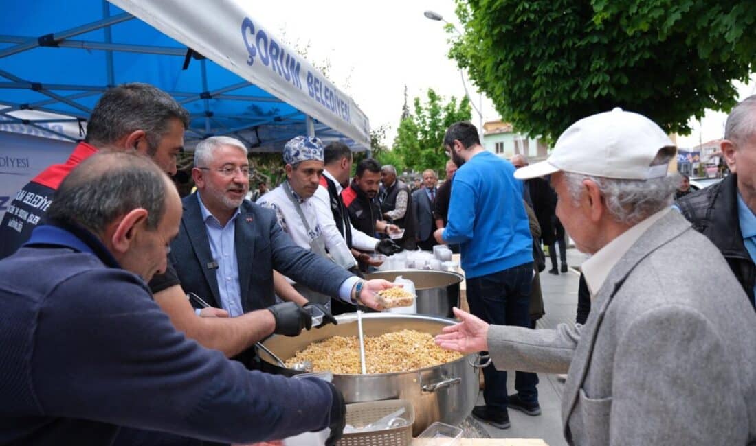 Çorum Belediyesi, Hıdırellez dolayısıyla şehirdeki vatandaşlara hedik ikram etti. Belediye