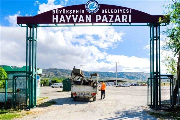 Muttalip Sarıcakaya yolu 2’nci kilometrede bulunan Büyükşehir Belediyesi Hayvan Pazarı’nda,