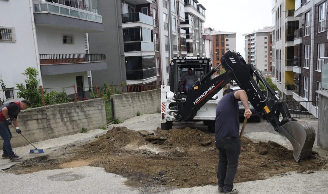 Giresun Belediyesi ekipleri, farklı mahallelerde eş zamanlı olarak çeşitli altyapı