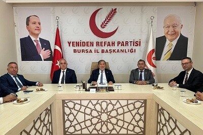 Yeniden Refah Partisi Bursa İl Başkanı Mehmet Kaygusuz, düzenlediği basın