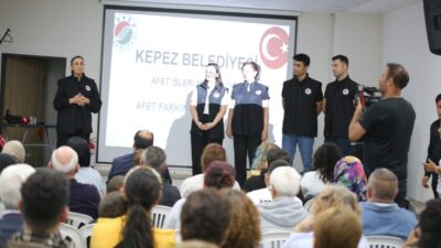Kepez Belediyesi, Duraliler Mahallesi'nde Temel Afet Farkındalık Eğitimi düzenledi. Hatice