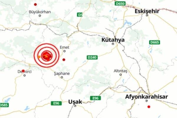 Boğaziçi Üniversitesi Kandilli Rasathanesi ve Deprem Araştırma Enstitüsü'nün verilerine göre,