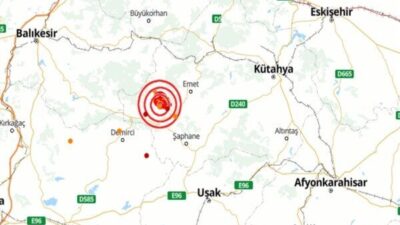 Kütahya Simav'da 9.1 derinliğindeki depremin şiddeti 4.3 olarak ölçüldü KRDAE