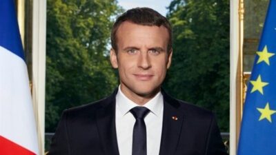 Fransa Cumhurbaşkanı Macron, Kiev ziyareti sırasında ABD Başkanı Trump ile