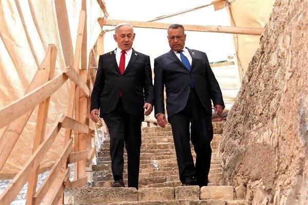 İsrail Başbakanı Netanyahu, Kudüs Belediye Başkanı Moshe Leon ile Mamilla