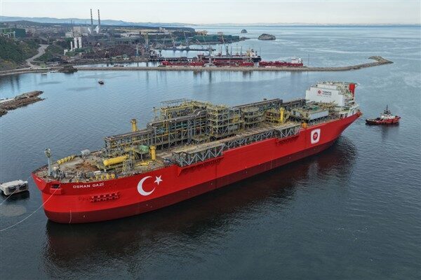 Bakanlıktan yapılan açıklamada Osman Gazi Yüzer Üretim Platformu’nun, 26 Eylül