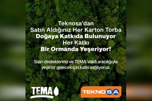 Teknosa, plastik poşetleri karton torbalarla değiştirerek çevre dostu adım atmıştır.