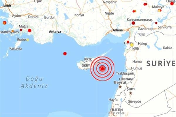 Boğaziçi Üniversitesi Kandilli Rasathanesi ve Deprem Araştırma Enstitüsü (KRDAE) verilerine