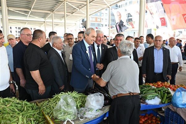 5 bin 731 metrekare alana kurulan ve 340 pazarcı esnafının