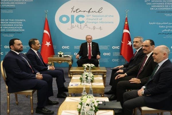 Cumhurbaşkanı Erdoğan, Katar Başbakanı Muhammed bin Abdurrahman Al Sani ile