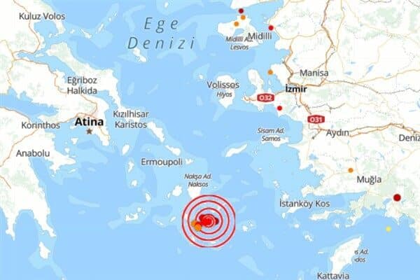 Boğaziçi Üniversitesi Kandilli Rasathanesi ve Deprem Araştırma Enstitüsü (KRDAE) verilerine