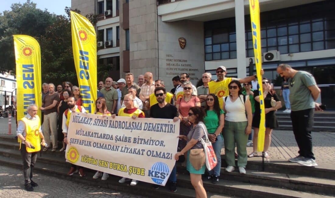 Eğitim Sen Bursa Şube Başkanı Derviş Erdem, Milli Eğitim Bakanlığının