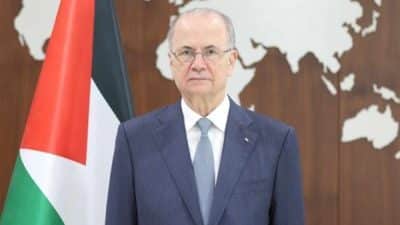 Filistin Başbakanı ve Dışişleri Bakanı Mustafa, Suudi Arabistan Dışişleri Bakanı Prens