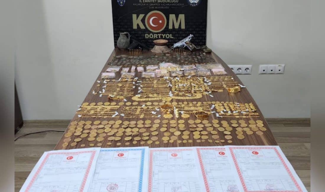 Hatay Emniyet Müdürlüğü ekipleri, Dörtyol ilçesinde 5 ayrı kuyumcuya yönelik