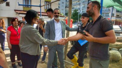 Belediye yetkililerinden alınan bilgiye göre, eş başkanlar ziyaretleri sırasında kurban
