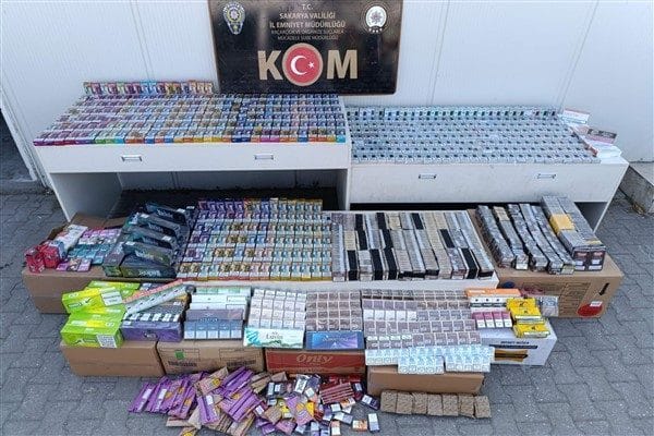 Sakarya Cumhuriyet Başsavcılığı koordinesinde, İl Emniyet Müdürlüğü Kaçakçılık ve Organize