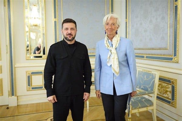 Ukrayna Devlet Başkanı Zelenski, Avrupa Merkez Bankası Başkanı Lagarde ile