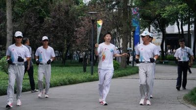 12. Dünya Oyunları meşalesinin yolculuğu, bugün Çin’in Sichuan eyaletindeki Sanxingdui Müzesi’nde düzenlenen törenle