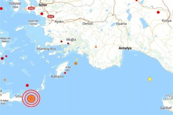 Boğaziçi Üniversitesi Kandilli Rasathanesi ve Deprem Araştırma Enstitüsü (KRDAE) verilerine