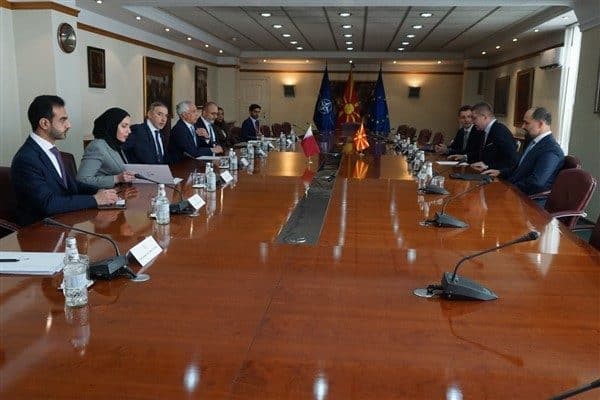 Katar Dışişleri Bakanı Al Muraikhi, Kuzey Makedonya Cumhuriyeti Başbakanı Hristijan Mickoski ve Dışişleri