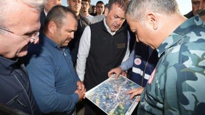 İçişleri Bakanı Ali Yerlikaya, Bilecik'in Gölpazarı ilçesinde Köprücek Köyü’nde orman