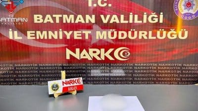 Batman İl Emniyet Müdürlüğü Narkotik Suçlarla Mücadele Şube Müdürlüğünce uyuşturucu