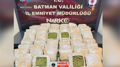 Batman İl Emniyet Müdürlüğü Narkotik Suçlarla Mücadele Şube Müdürlüğünce yapılan