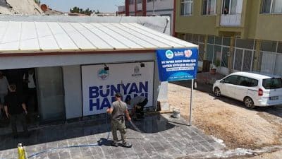 Bünyan ilçesindeki tarihi hamam, Kayseri Büyükşehir Belediyesi’nin 10 milyon TL’lik