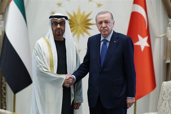 Cumhurbaşkanı Recep Tayyip Erdoğan, Türkiye’ye resmî ziyarette bulunan, Birleşik Arap
