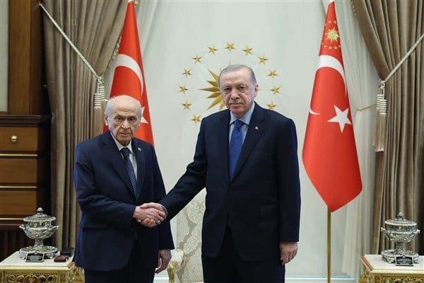 Cumhurbaşkanı Recep Tayyip Erdoğan, MHP Genel Başkanı Devlet Bahçeli'yi Cumhurbaşkanlığı