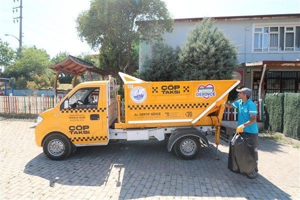 Derince Belediyesi’nin kendi öz kaynakları ile temin ettiği Çöp Taksiler,