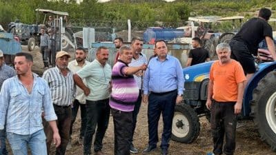 Manisa Büyükşehir Belediye Başkanı Dutlulu, Manisa’nın Saruhanlı ilçesine bağlı Kumkuyucak