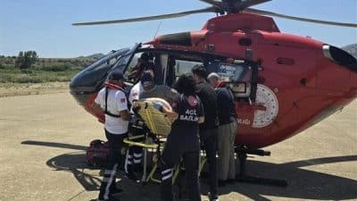 2 Temmuz'da saat 09:50’de göğüs ağrısı şikayetiyle Gökçeada Devlet Hastanesi