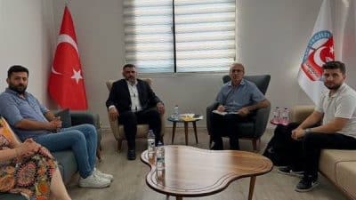 Aziz Korkmaz Tesisleri'nde gerçekleşen ziyarette, GGC Başkanı Felat Bozarslan'ın yanı