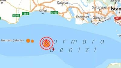 Boğaziçi Üniversitesi Kandilli Rasathanesi ve Deprem Araştırma Enstitüsü (KRDAE) verilerine