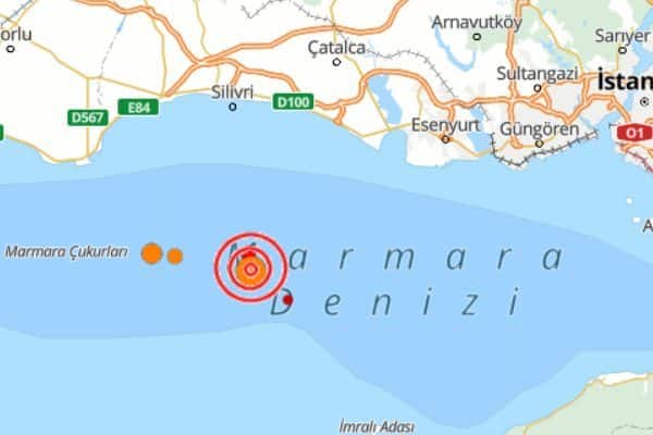 Boğaziçi Üniversitesi Kandilli Rasathanesi ve Deprem Araştırma Enstitüsü (KRDAE) verilerine