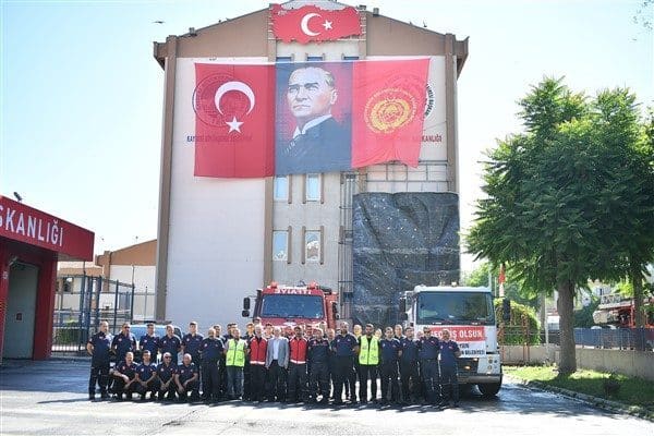 Kayseri Büyükşehir Belediyesi İtfaiye Daire Başkanlığı ekipleri, İçişleri Bakanlığı’nın talebi