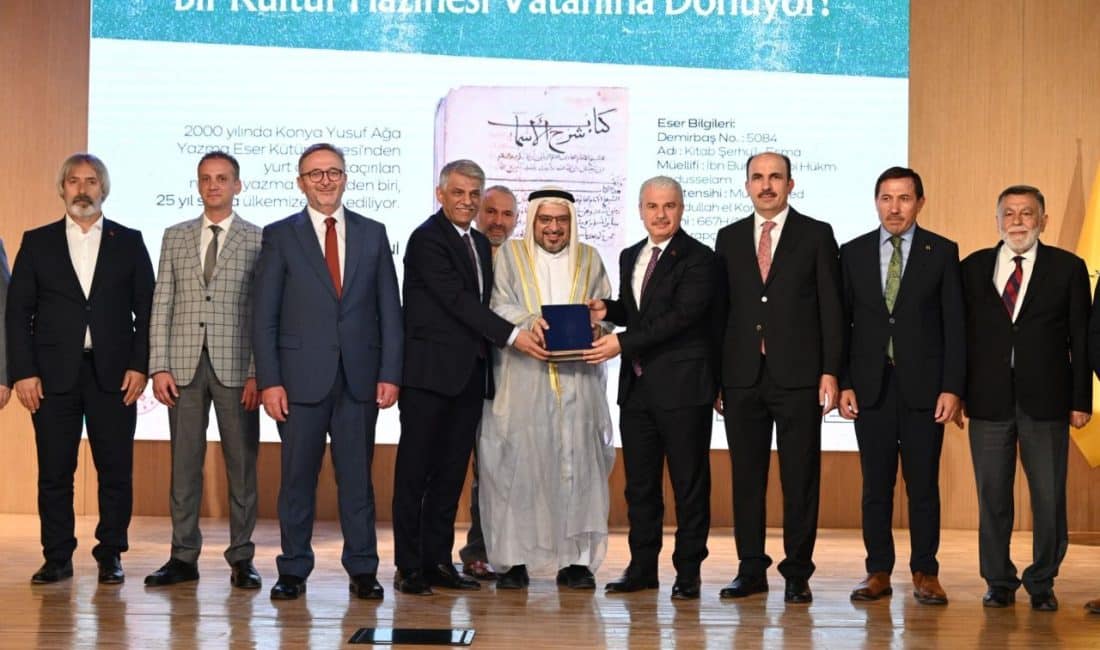 Konya’da 2000 yılında Yusuf Ağa Yazma Eser Kütüphanesi’nden yurt dışına