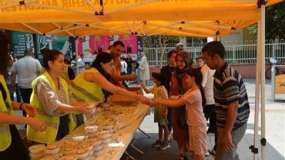 Büyükşehir Belediyesi Sosyal Hizmetler Dairesi Başkanlığı koordinesinde nohut, dövme, kuru